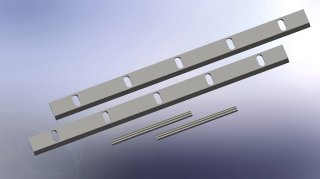 4 Einstellschrauben f&uuml;r Hobelmesser mit Nut Scheppach und andere